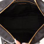 Prada Saffiano Grommet Bauletto Bowler Bag - FashioNica