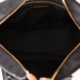 Prada Saffiano Grommet Bauletto Bowler Bag - FashioNica