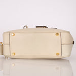 Prada Saffiano Ivory Leather Top Handle - FashioNica