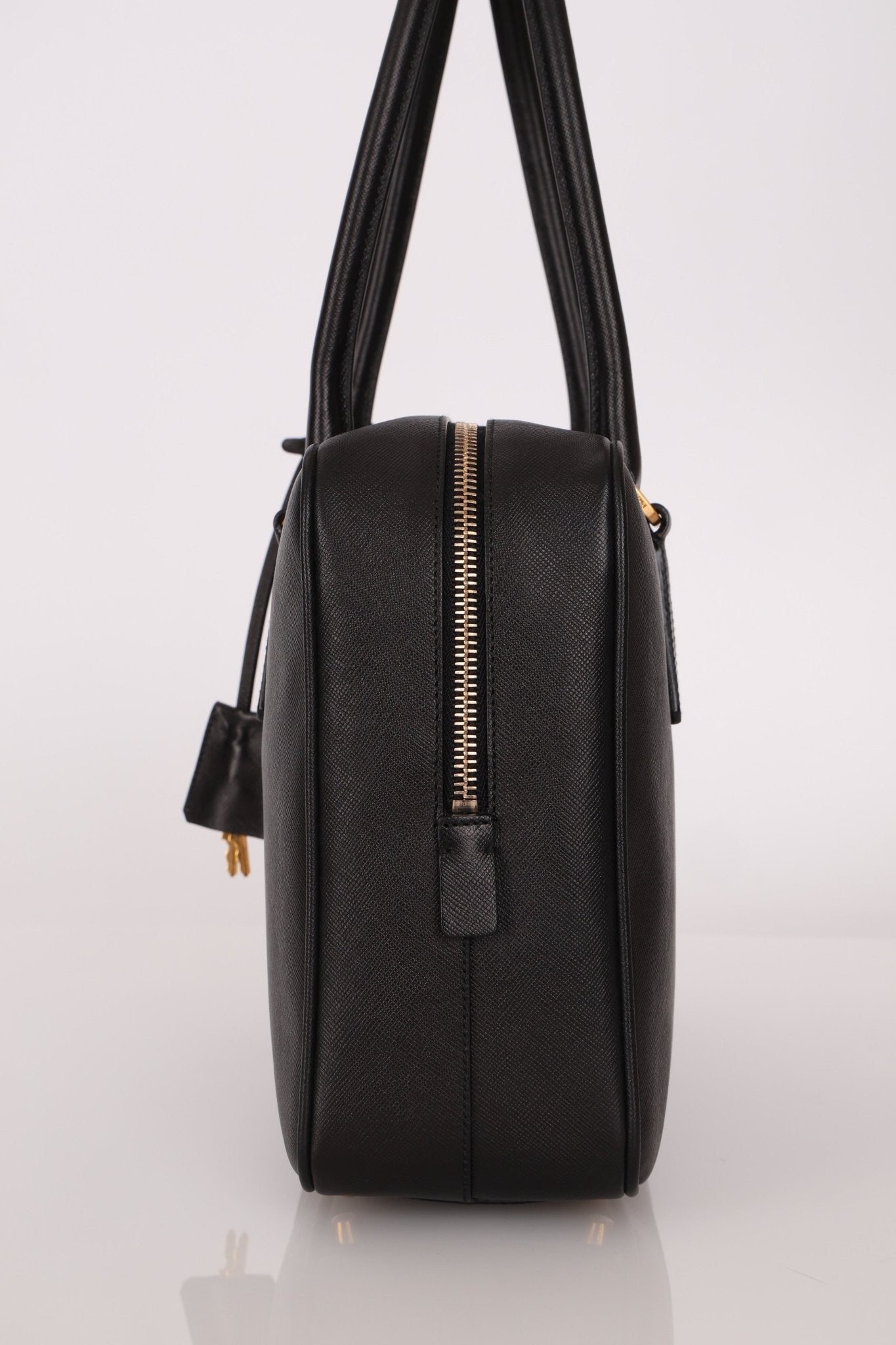 Prada Saffiano Lux Bauletto Boston Bag - FashioNica