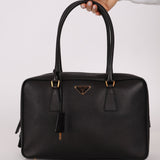 Prada Saffiano Lux Bauletto Boston Bag - FashioNica