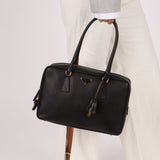 Prada Saffiano Lux Bauletto Boston Bag - FashioNica