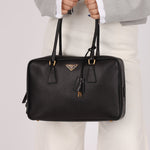 Prada Saffiano Lux Bauletto Boston Bag - FashioNica