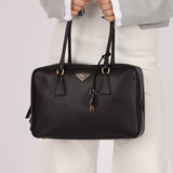 Prada Saffiano Lux Bauletto Boston Bag - FashioNica
