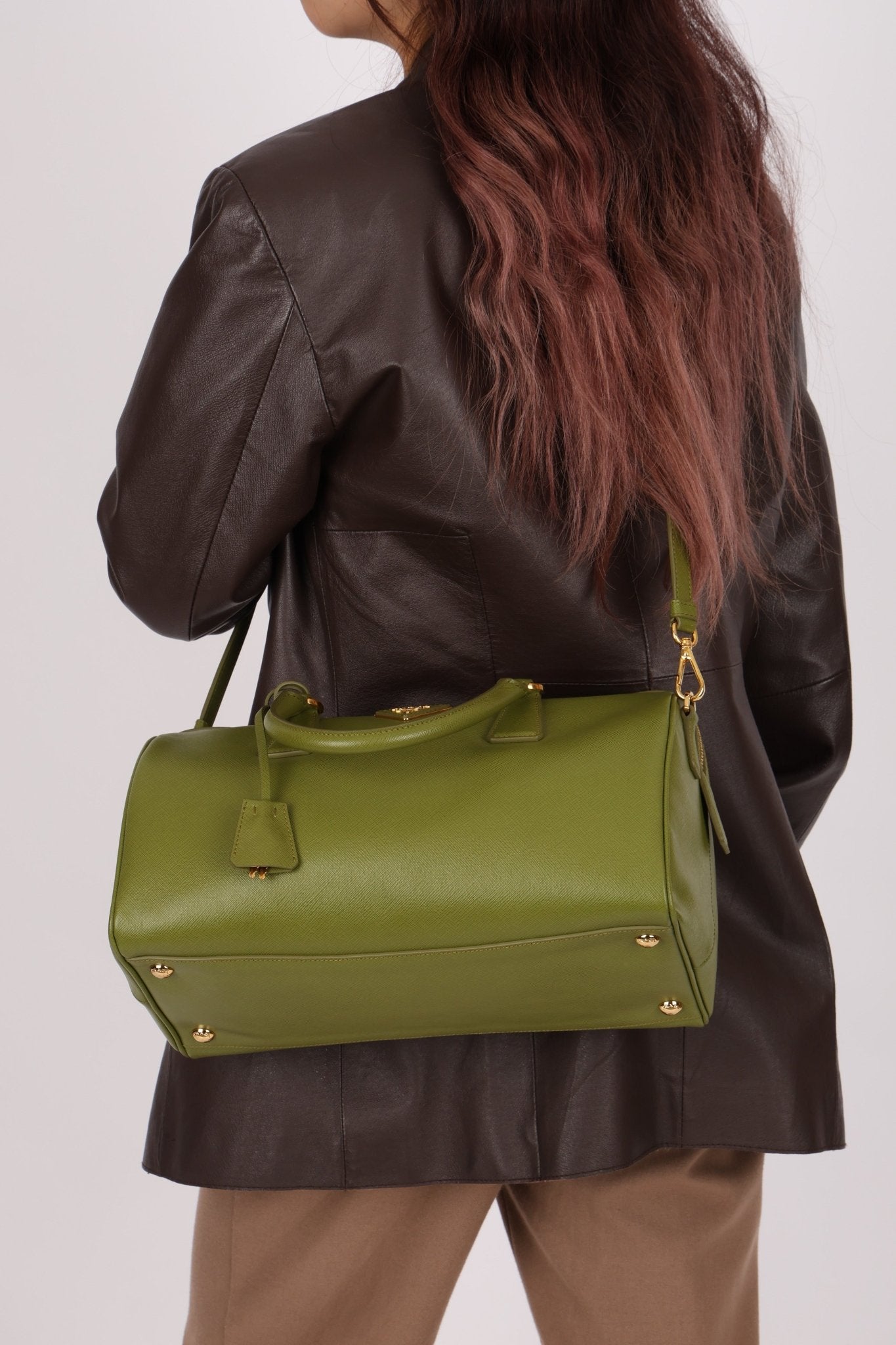 Prada Saffiano Lux Boston Bag - FashioNica