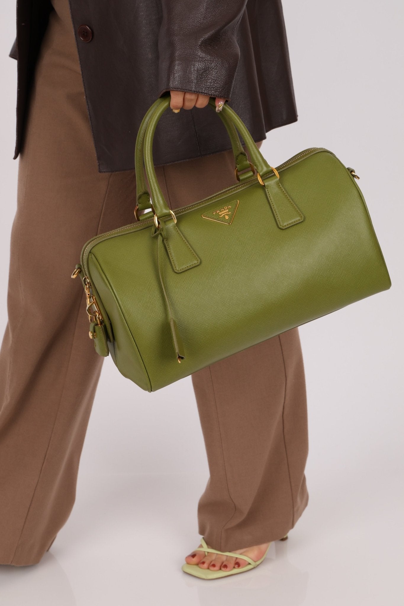Prada Saffiano Lux Boston Bag - FashioNica