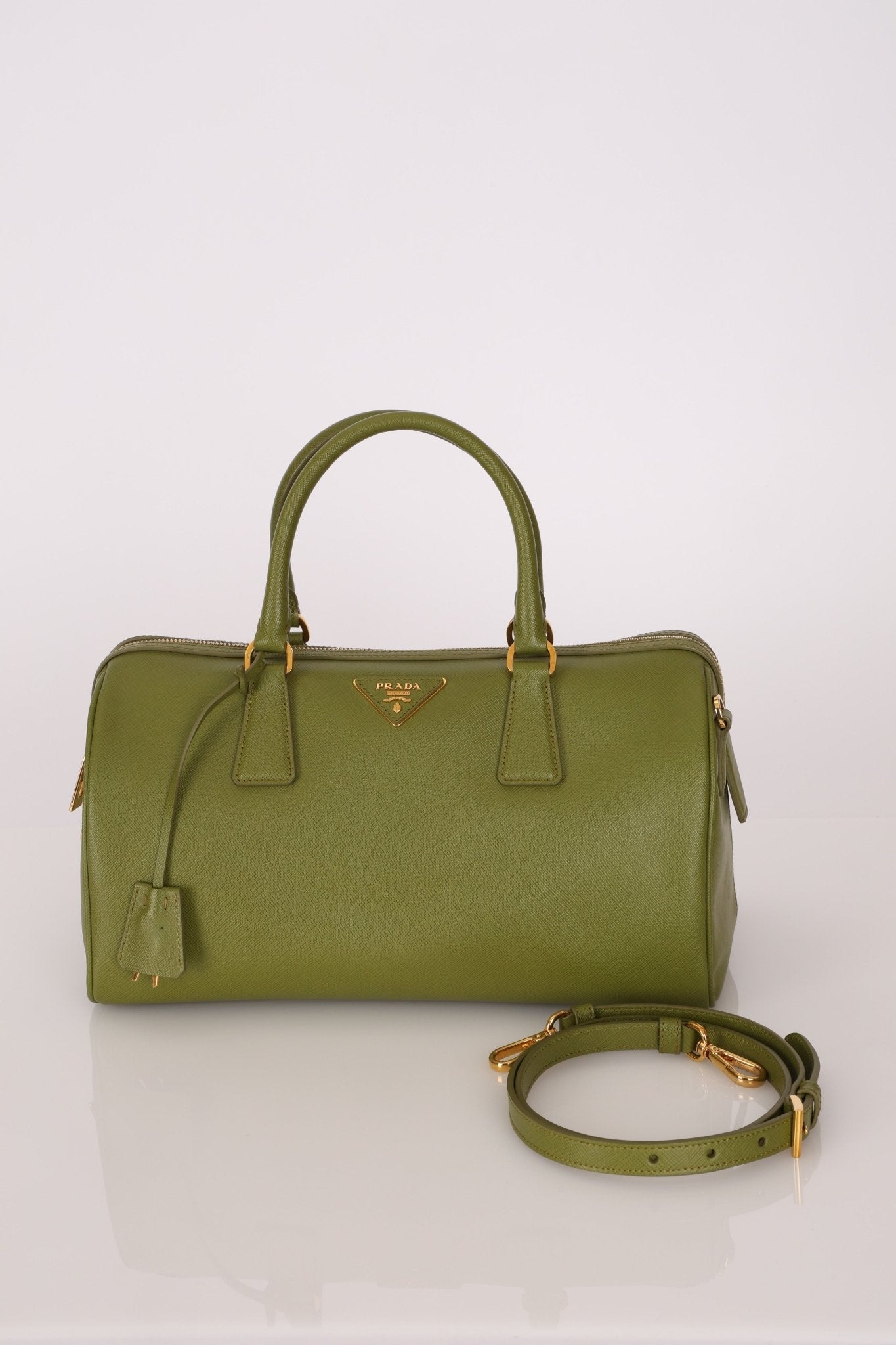 Prada Saffiano Lux Boston Bag - FashioNica