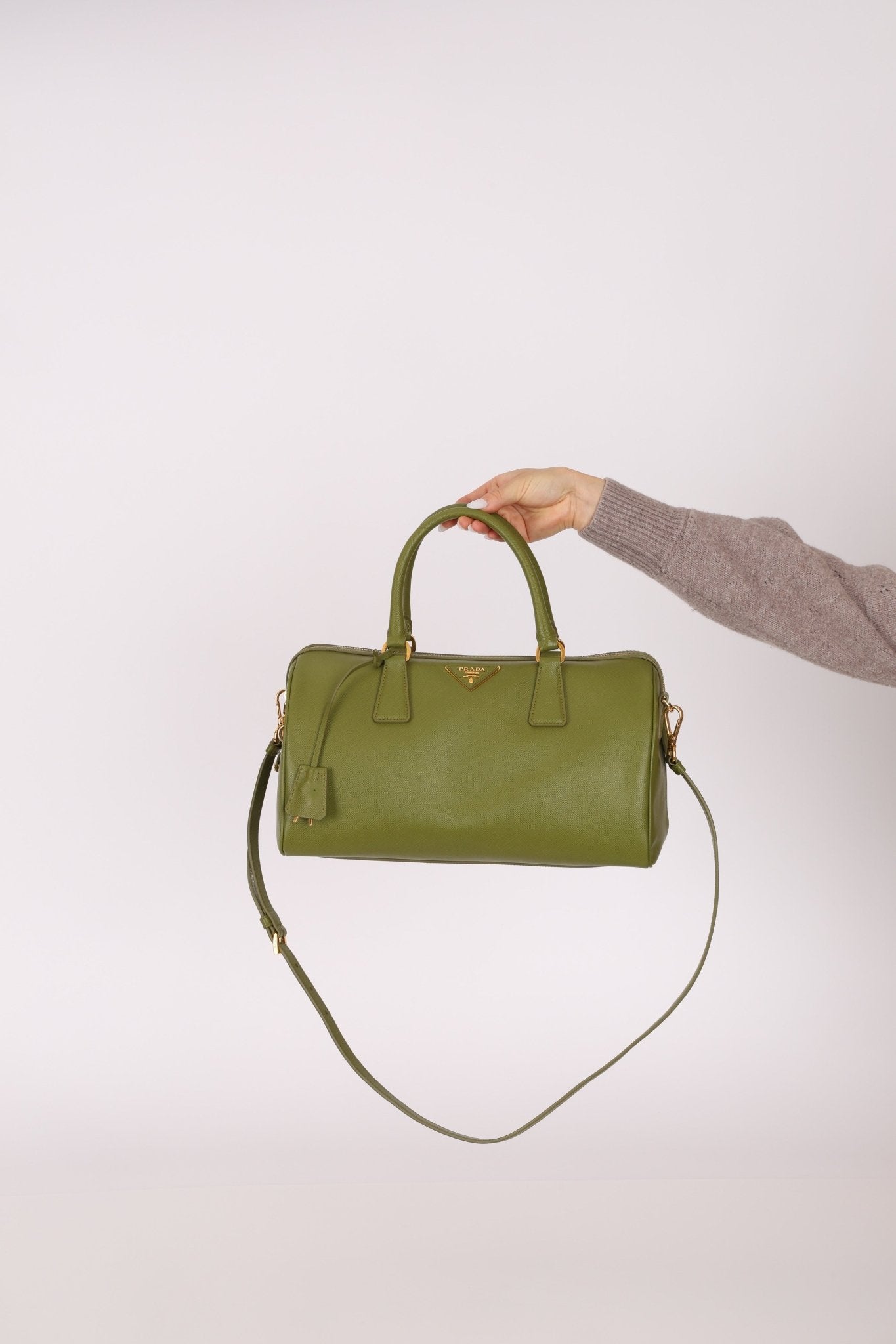 Prada Saffiano Lux Boston Bag - FashioNica