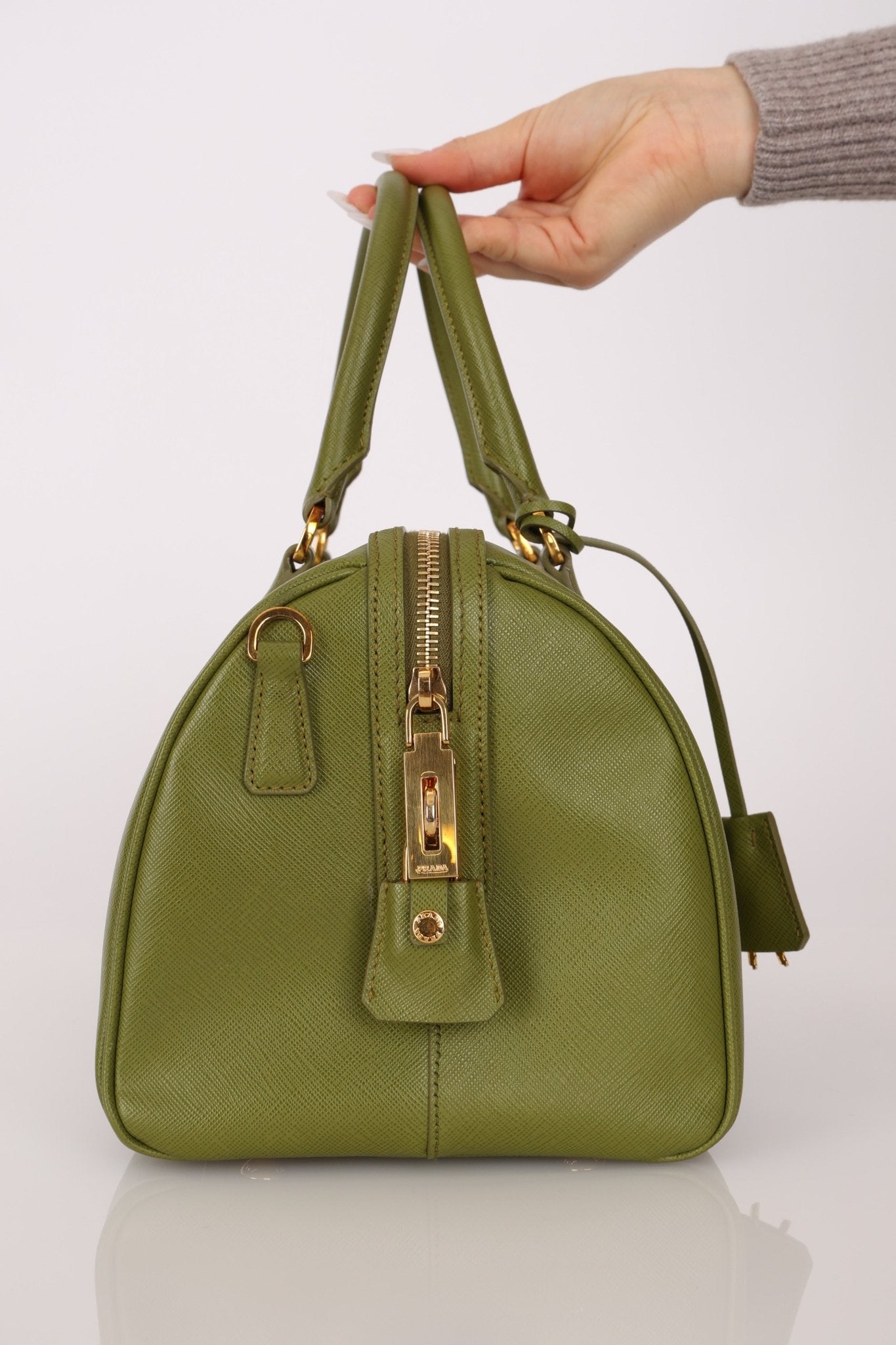 Prada Saffiano Lux Boston Bag - FashioNica