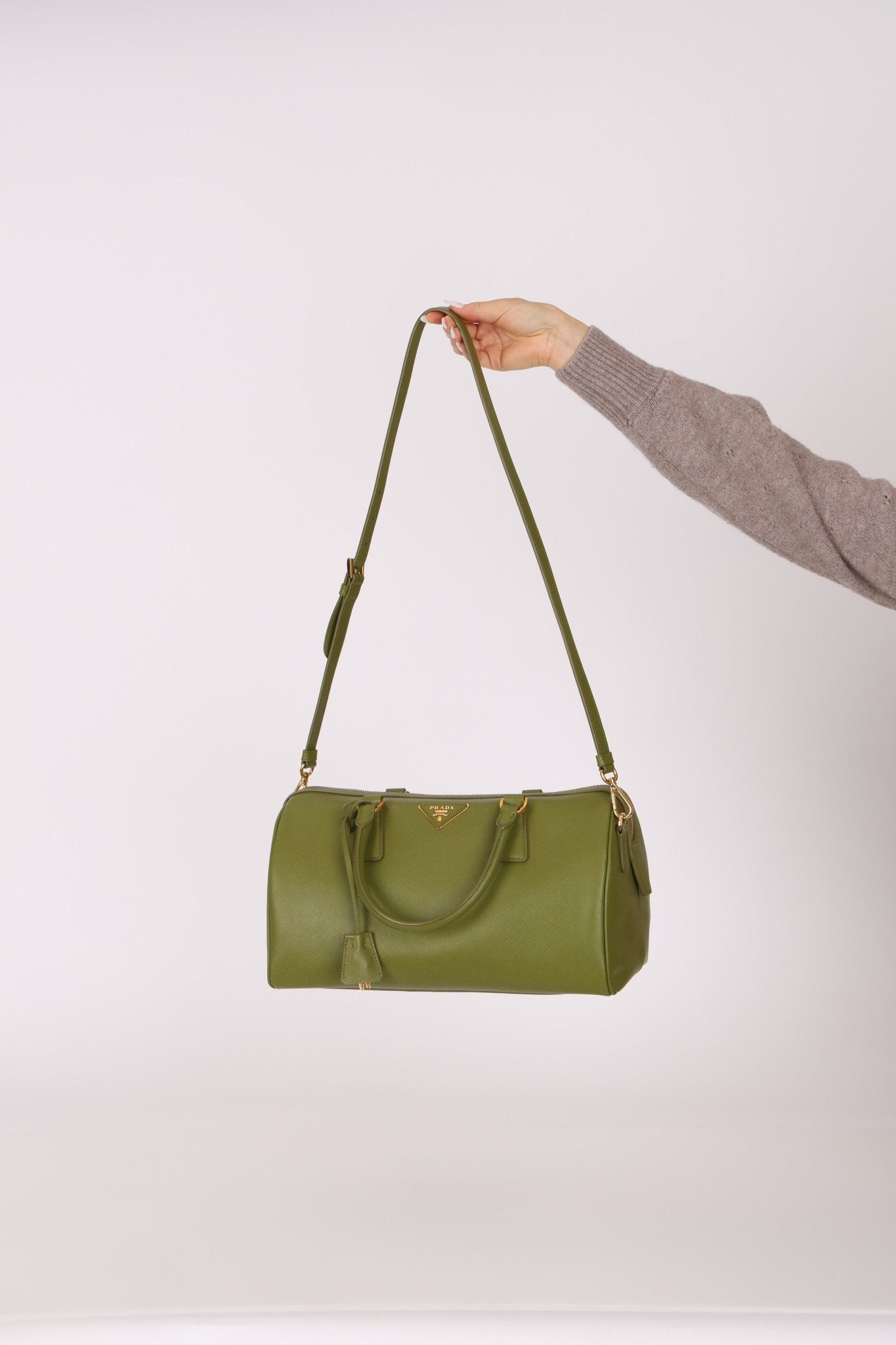 Prada Saffiano Lux Boston Bag - FashioNica