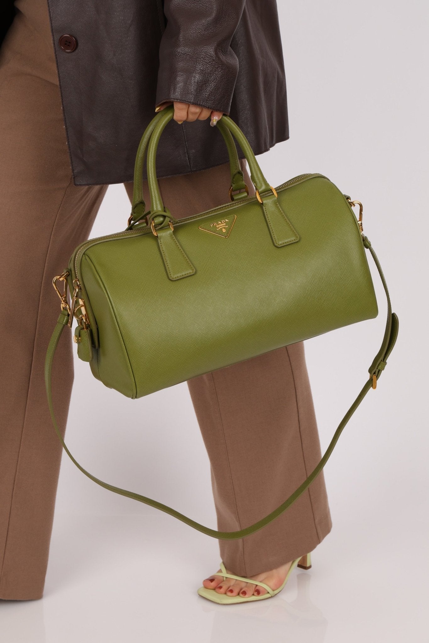 Prada Saffiano Lux Boston Bag - FashioNica