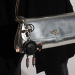 Prada Saffiano Robot USB Charger Key Chain - FashioNica