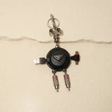 Prada Saffiano Robot USB Charger Key Chain - FashioNica