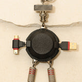 Prada Saffiano Robot USB Charger Key Chain - FashioNica