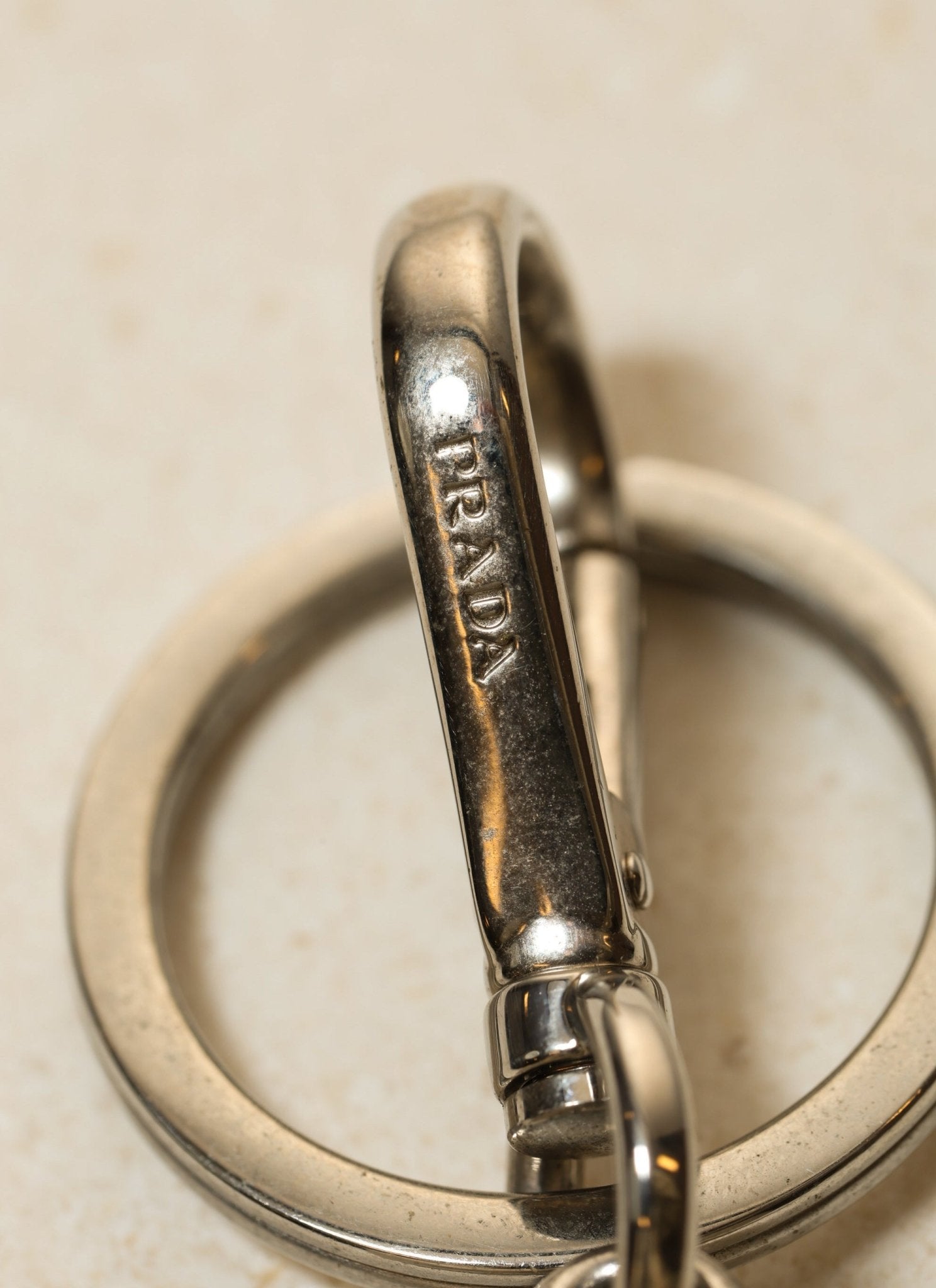 Prada Saffiano Robot USB Charger Key Chain - FashioNica