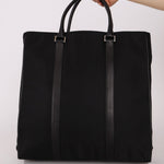 Prada Saffiano - Trimmed Tessuto XL North South Tote - FashioNica