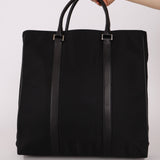 Prada Saffiano - Trimmed Tessuto XL North South Tote - FashioNica