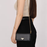 Prada Saffiano Wallet on Chain - FashioNica