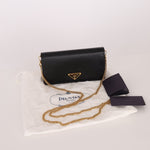 Prada Saffiano Wallet on Chain - FashioNica