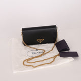 Prada Saffiano Wallet on Chain - FashioNica