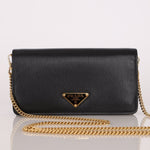 Prada Saffiano Wallet on Chain - FashioNica