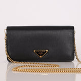 Prada Saffiano Wallet on Chain - FashioNica
