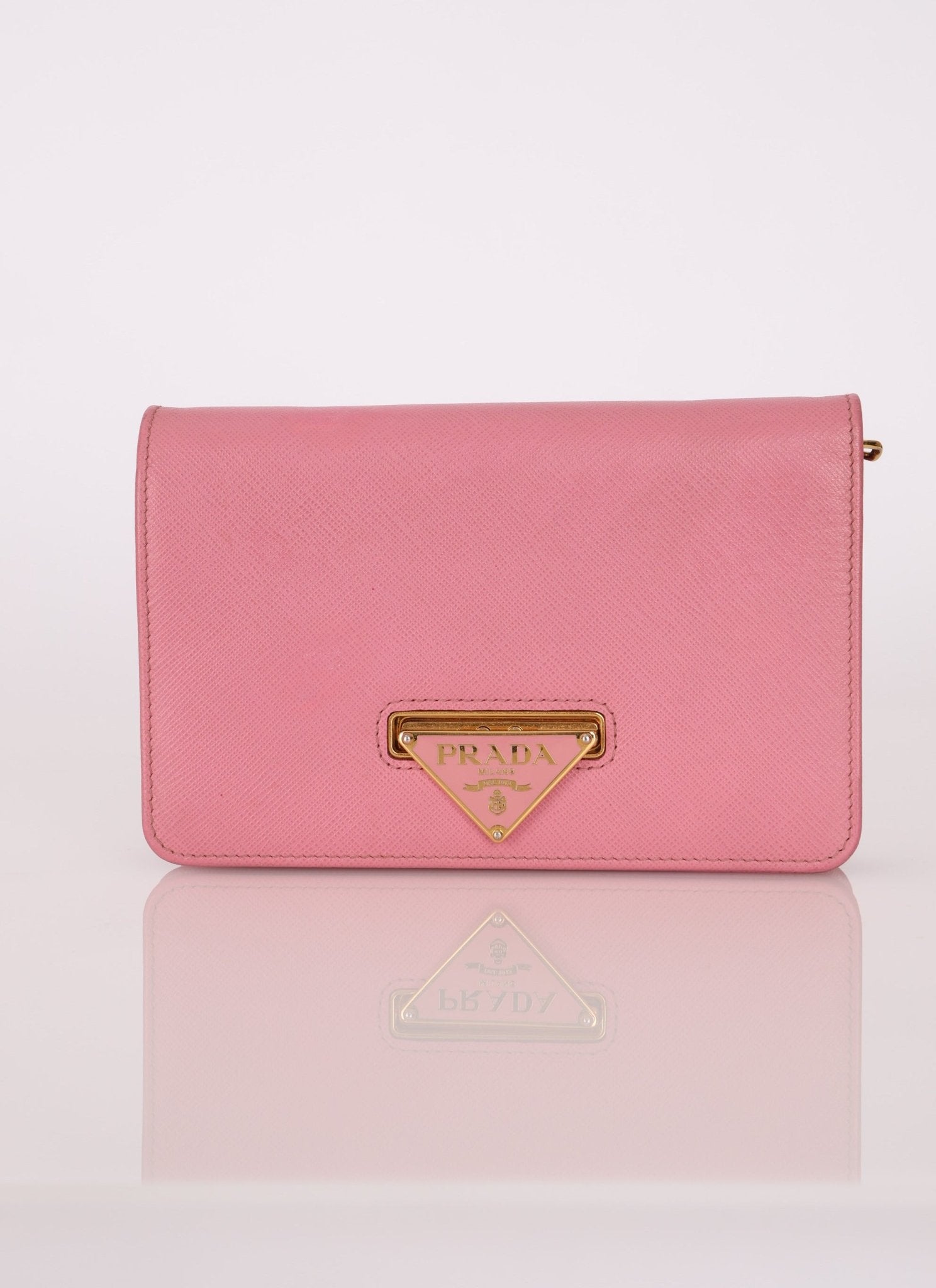 Prada Saffiano Wallet on Chain - FashioNica