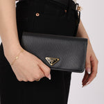 Prada Saffiano Wallet on Chain - FashioNica