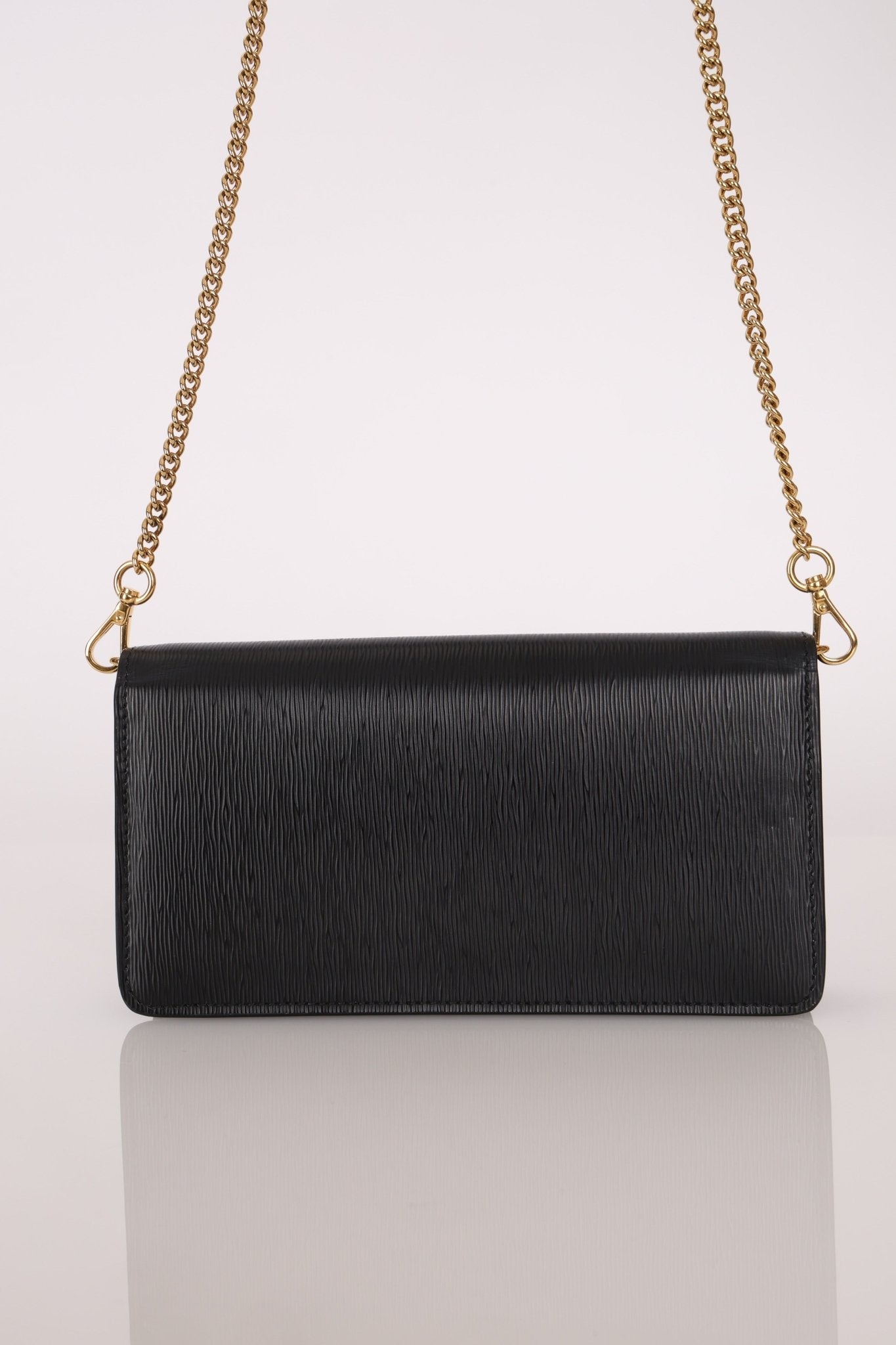 Prada Saffiano Wallet on Chain - FashioNica