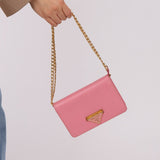 Prada Saffiano Wallet on Chain - FashioNica