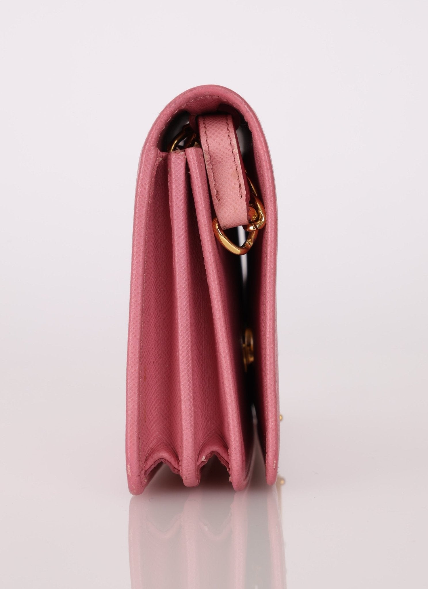 Prada Saffiano Wallet on Chain - FashioNica