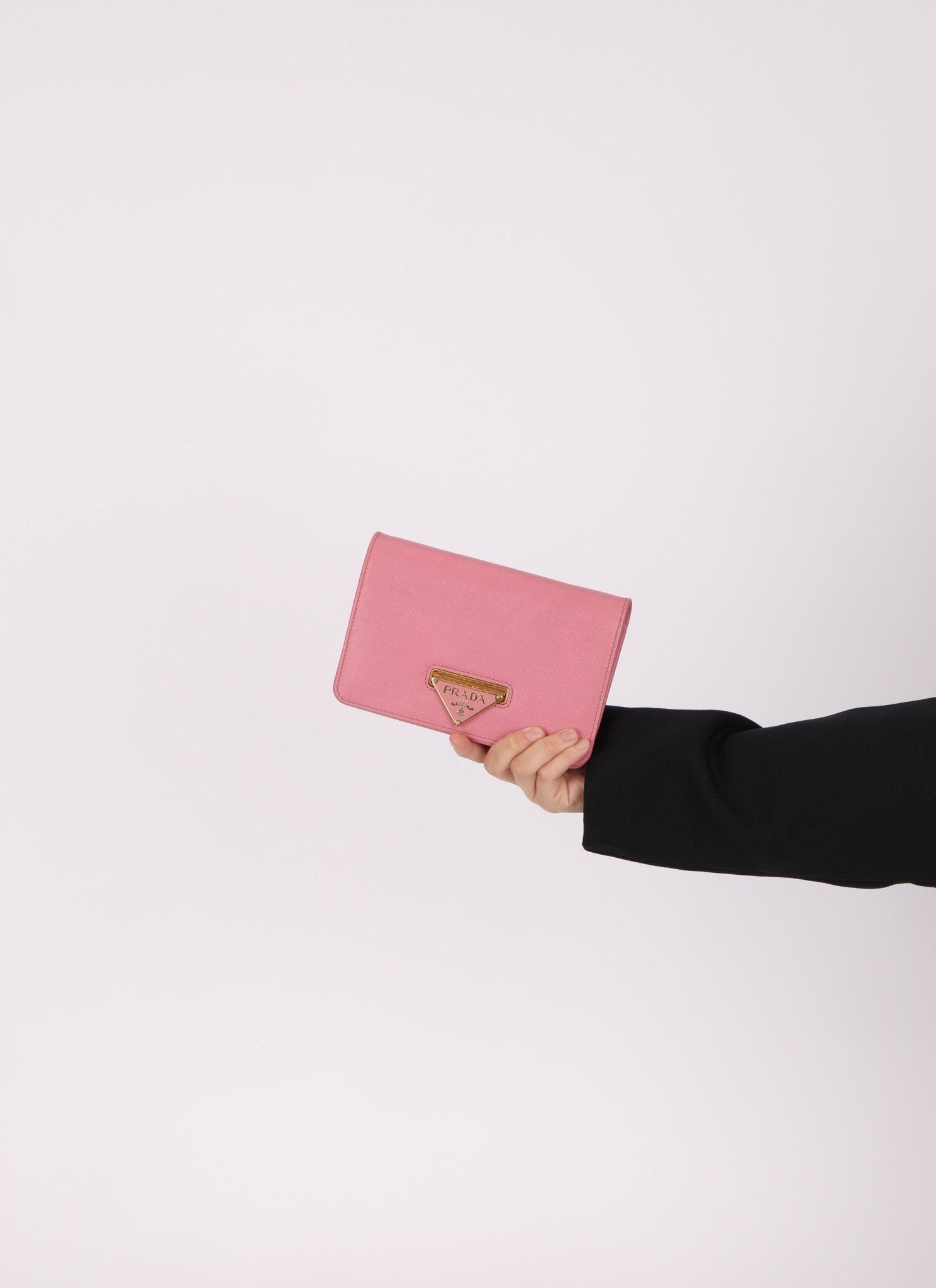 Prada Saffiano Wallet on Chain - FashioNica