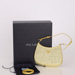 Prada Satin Crystal Embellished Cleo Shoulder Bag - FashioNica