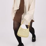 Prada Satin Crystal Embellished Cleo Shoulder Bag - FashioNica