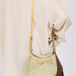 Prada Satin Crystal Embellished Cleo Shoulder Bag - FashioNica