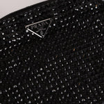 Prada Satin Crystal Embellished Mini Tote - FashioNica