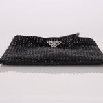 Prada Satin Crystal Embellished Mini Tote - FashioNica