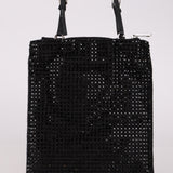Prada Satin Crystal Embellished Mini Tote - FashioNica