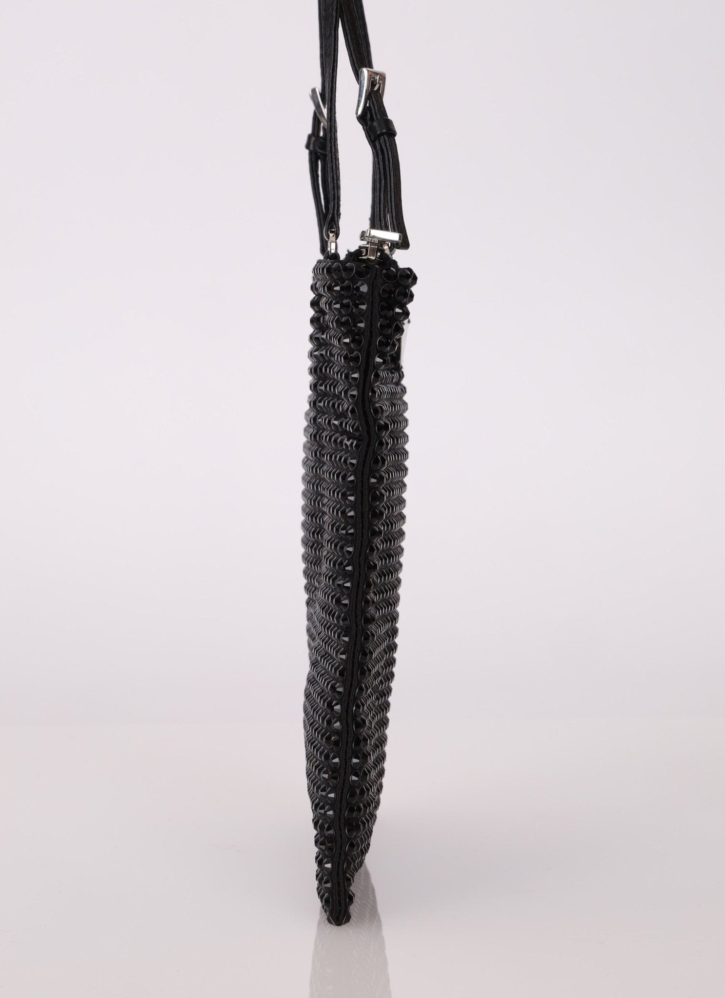 Prada Satin Crystal Embellished Mini Tote - FashioNica