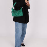 Prada Satin Crystal Mini Re - Edition 2000 Bag in Green Mango - FashioNica