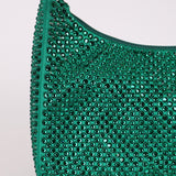 Prada Satin Crystal Mini Re - Edition 2000 Bag in Green Mango - FashioNica