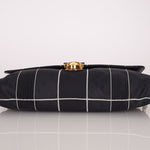 Prada Satin Windowpane Chain Shoulder Bag - FashioNica