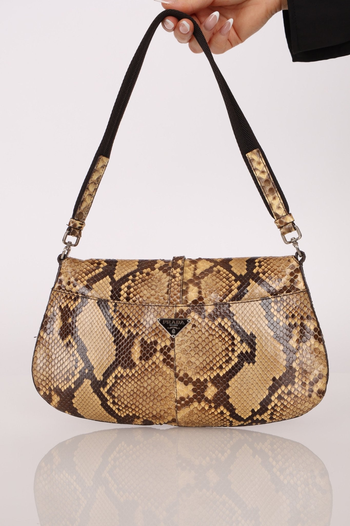 Prada Snakeskin Cleo Pochette - FashioNica