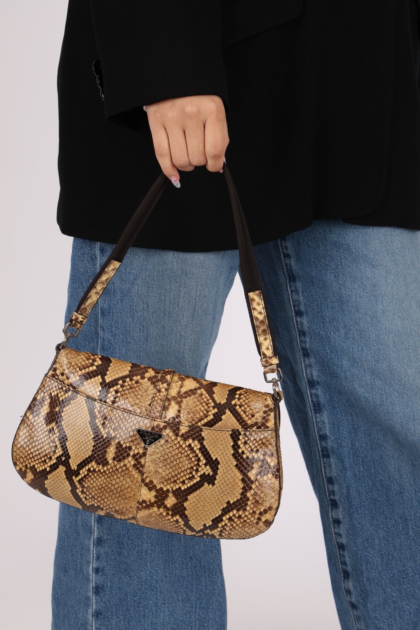 Prada Snakeskin Cleo Pochette - FashioNica