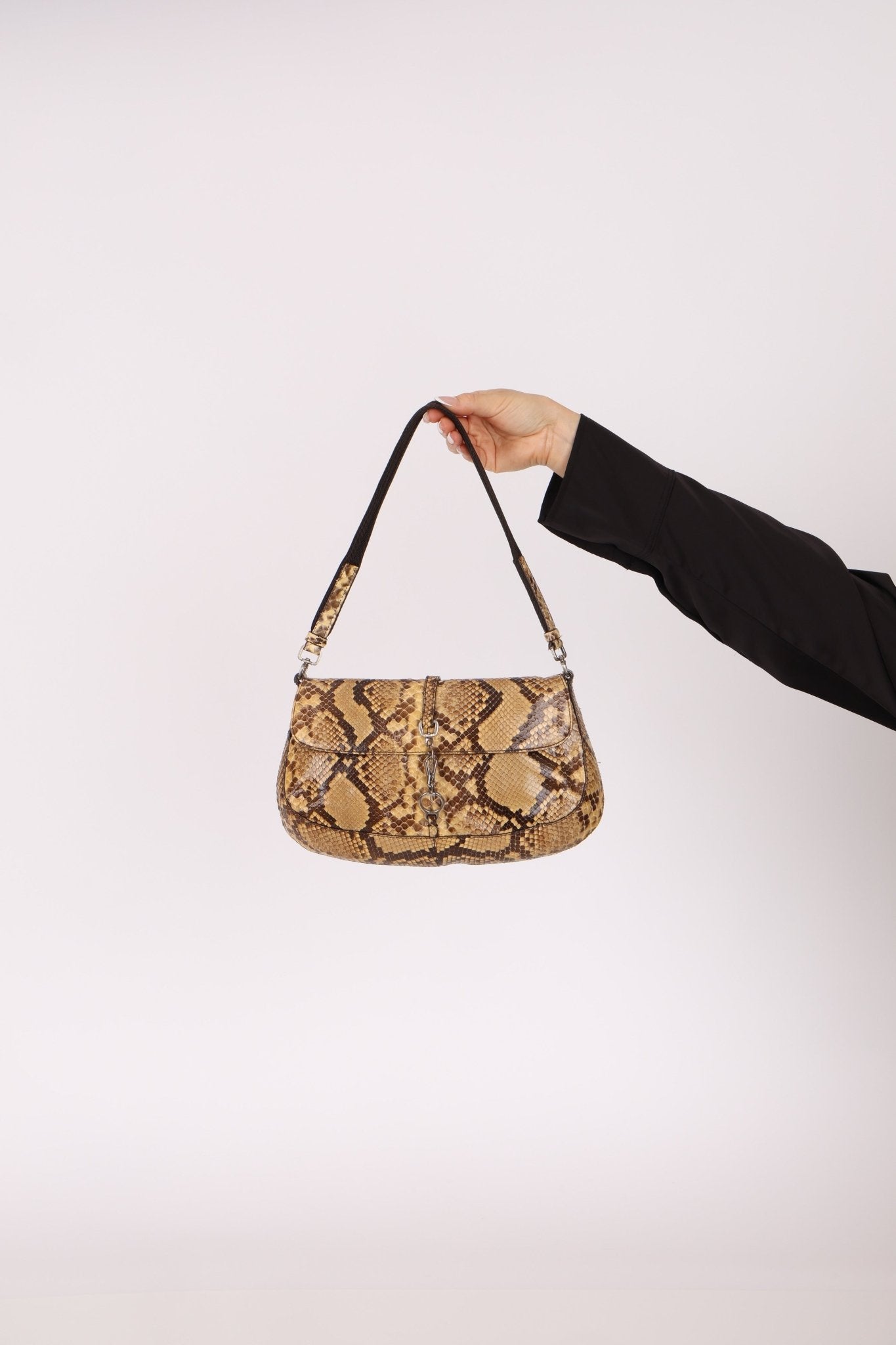 Prada Snakeskin Cleo Pochette - FashioNica
