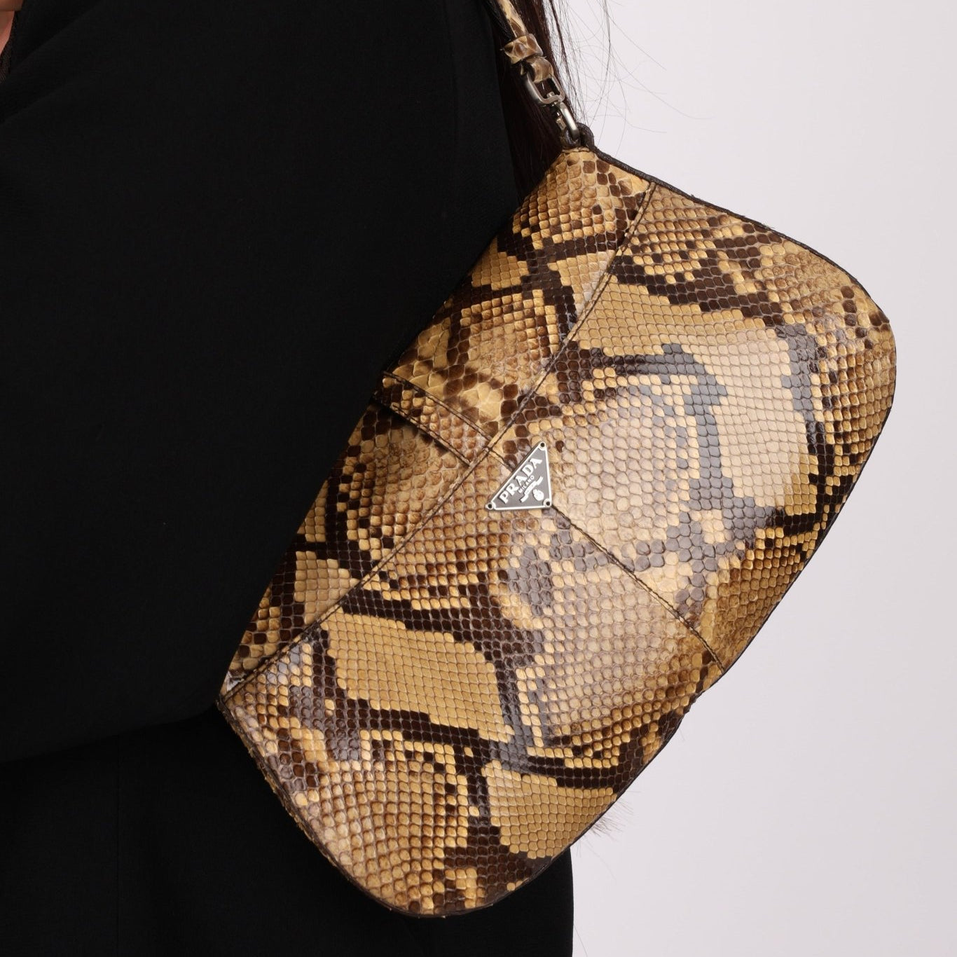Prada Snakeskin Cleo Pochette - FashioNica