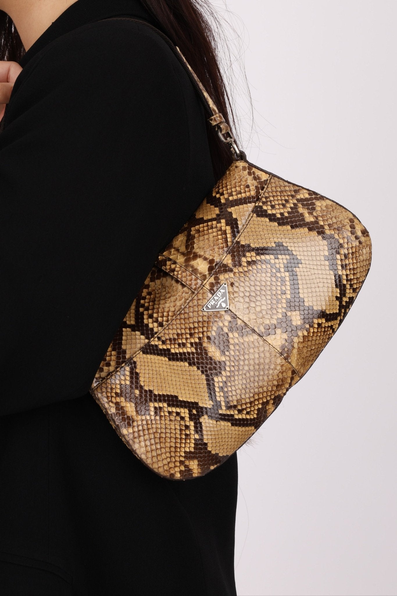 Prada Snakeskin Cleo Pochette - FashioNica