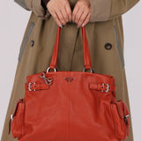 Prada Vitello Calfskin Daino Pocket Tote - FashioNica