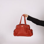 Prada Vitello Calfskin Daino Pocket Tote - FashioNica