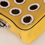 Prada Vitello Lemon Daino Grommet Chain Bag - FashioNica